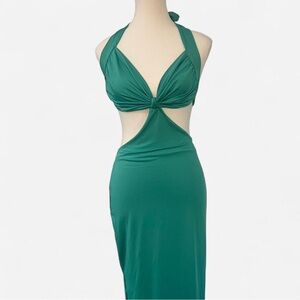 Maxi‎ Green Halter Dress